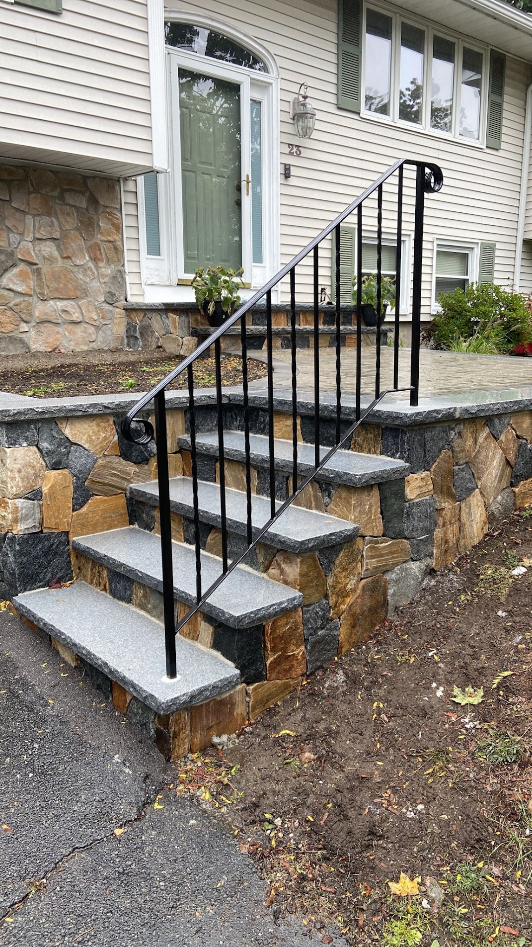 Simple Vertical Metal Railing Safety Iron Works - Custom Wrought Iron Railings & Fences
